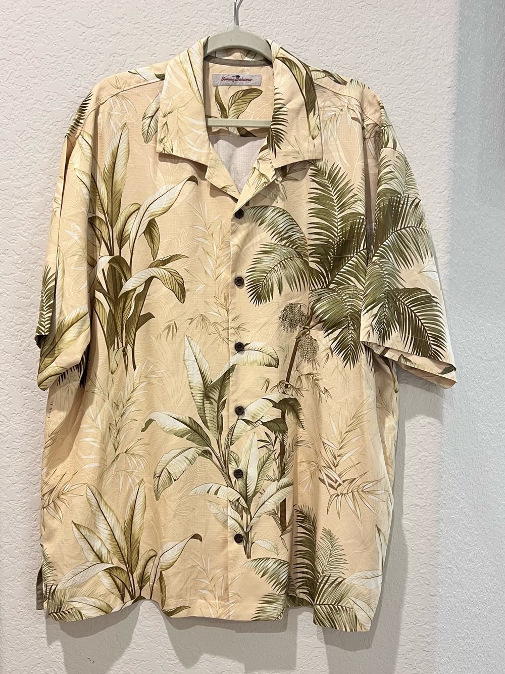 Tommy Bahama Butter Yellow Silk Hawaiian Shirt 🌴 | Size XLX
